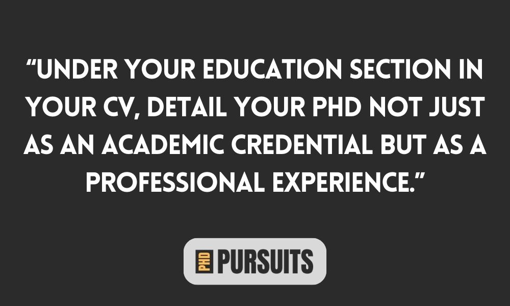 does phd count as work experience mba